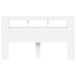 Sengegavl Med Led Hvit 180X18,5X103,5 Cm Konstruert Tre