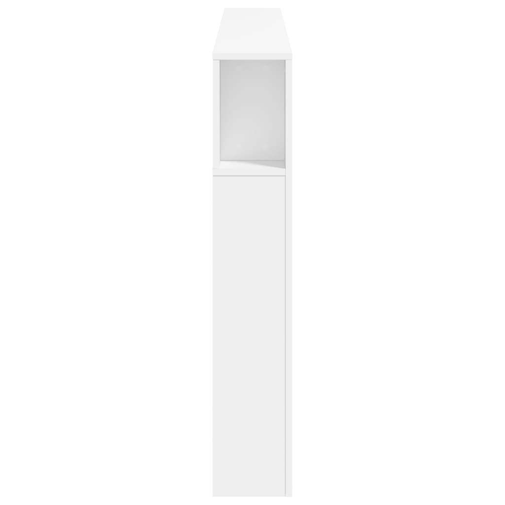 Sengegavl Med Led Hvit 180X18,5X103,5 Cm Konstruert Tre