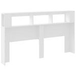 Sengegavl Med Led Hvit 180X18,5X103,5 Cm Konstruert Tre