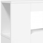 Sengegavl Med Led Hvit 180X18,5X103,5 Cm Konstruert Tre
