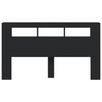 Sengegavl Med Led Svart 180X18,5X103,5 Cm Konstruert Tre