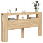 Sengegavl Med Led Sonoma Eik 180X18,5X103,5 Cm Konstruert Tre