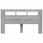 Sengegavl Med Led Grå Sonoma 180X18,5X103,5 Cm Konstruert Tre