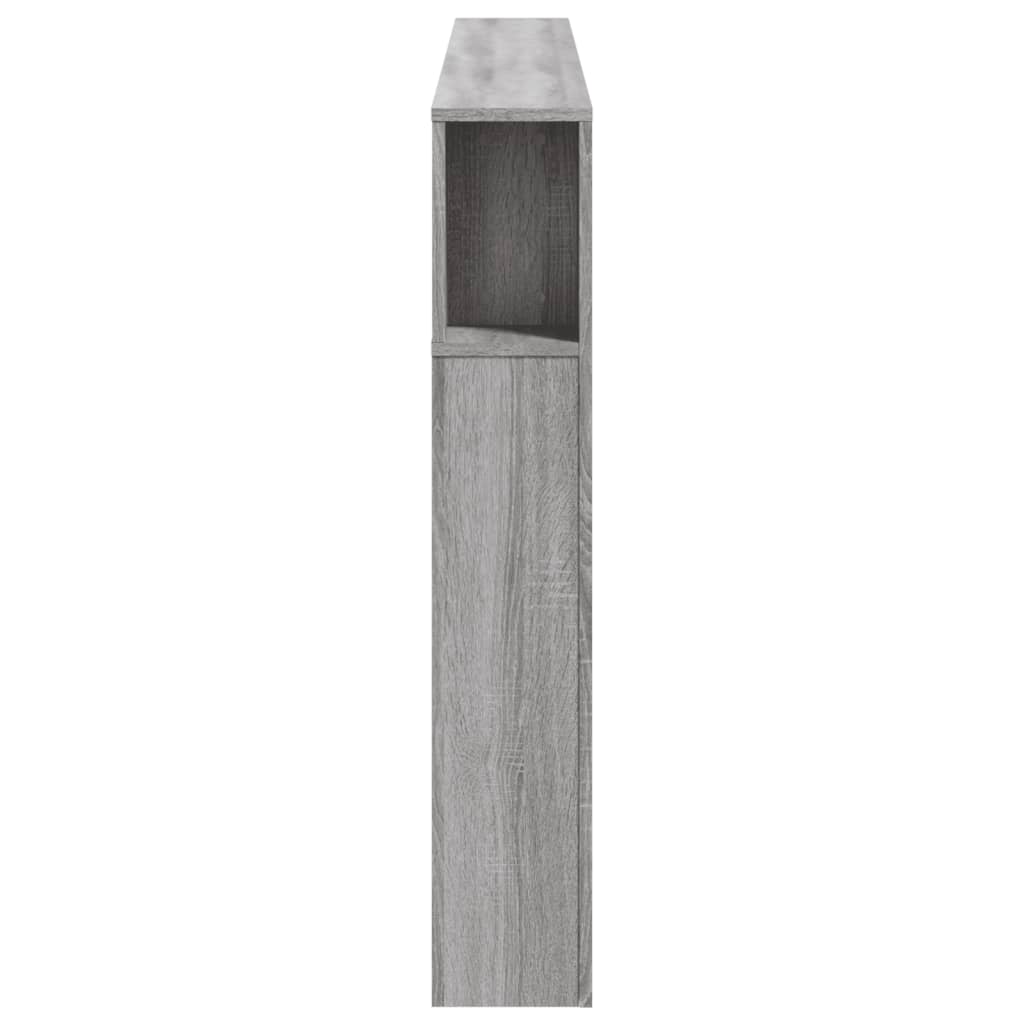 Sengegavl Med Led Grå Sonoma 180X18,5X103,5 Cm Konstruert Tre