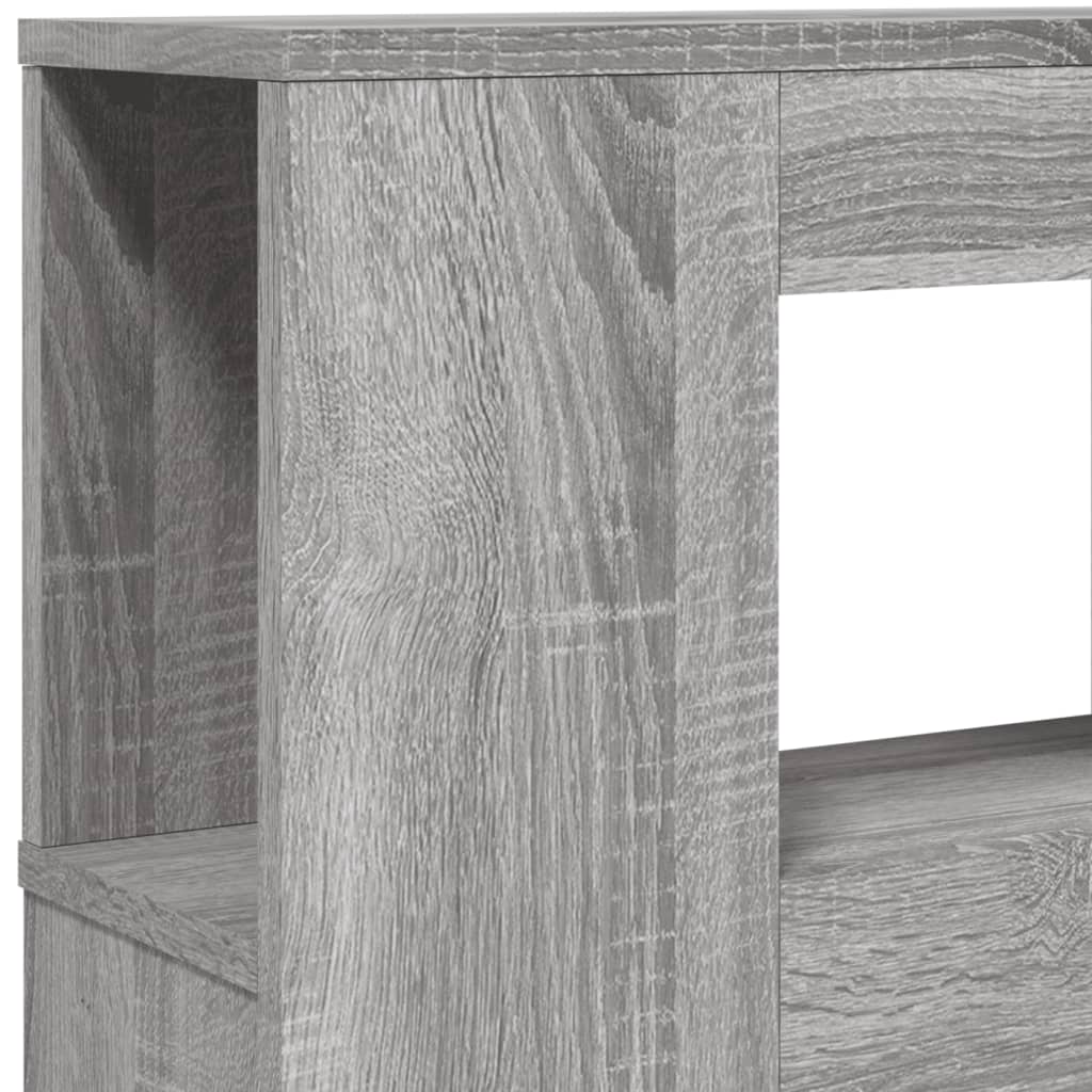 Sengegavl Med Led Grå Sonoma 180X18,5X103,5 Cm Konstruert Tre