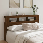 Sengegavl Med Led Brun Eik 180X18,5X103,5 Cm Konstruert Tre
