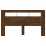 Sengegavl Med Led Brun Eik 180X18,5X103,5 Cm Konstruert Tre