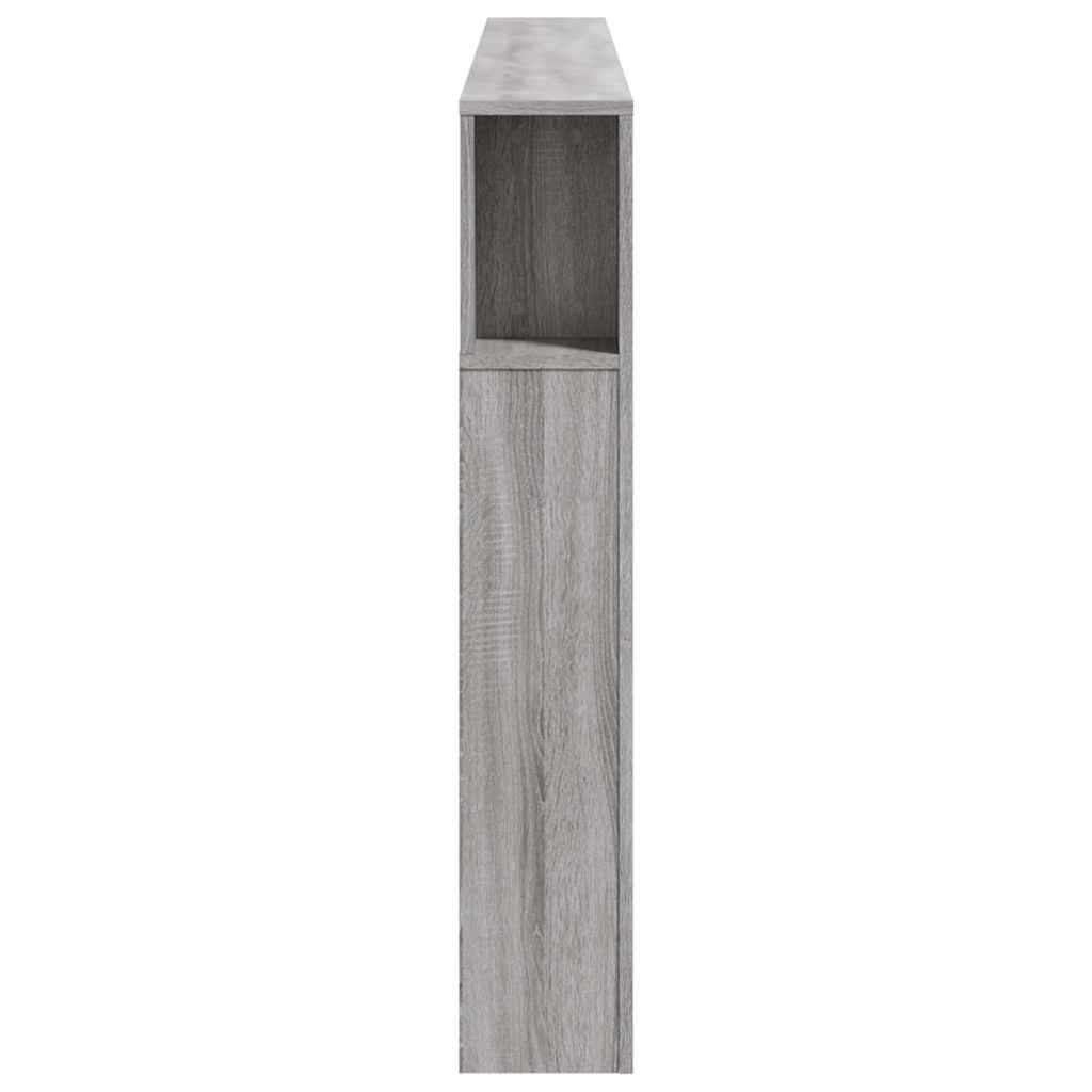 Sengegavl Med Led Grå Sonoma 200X18,5X103,5 Cm Konstruert Tre