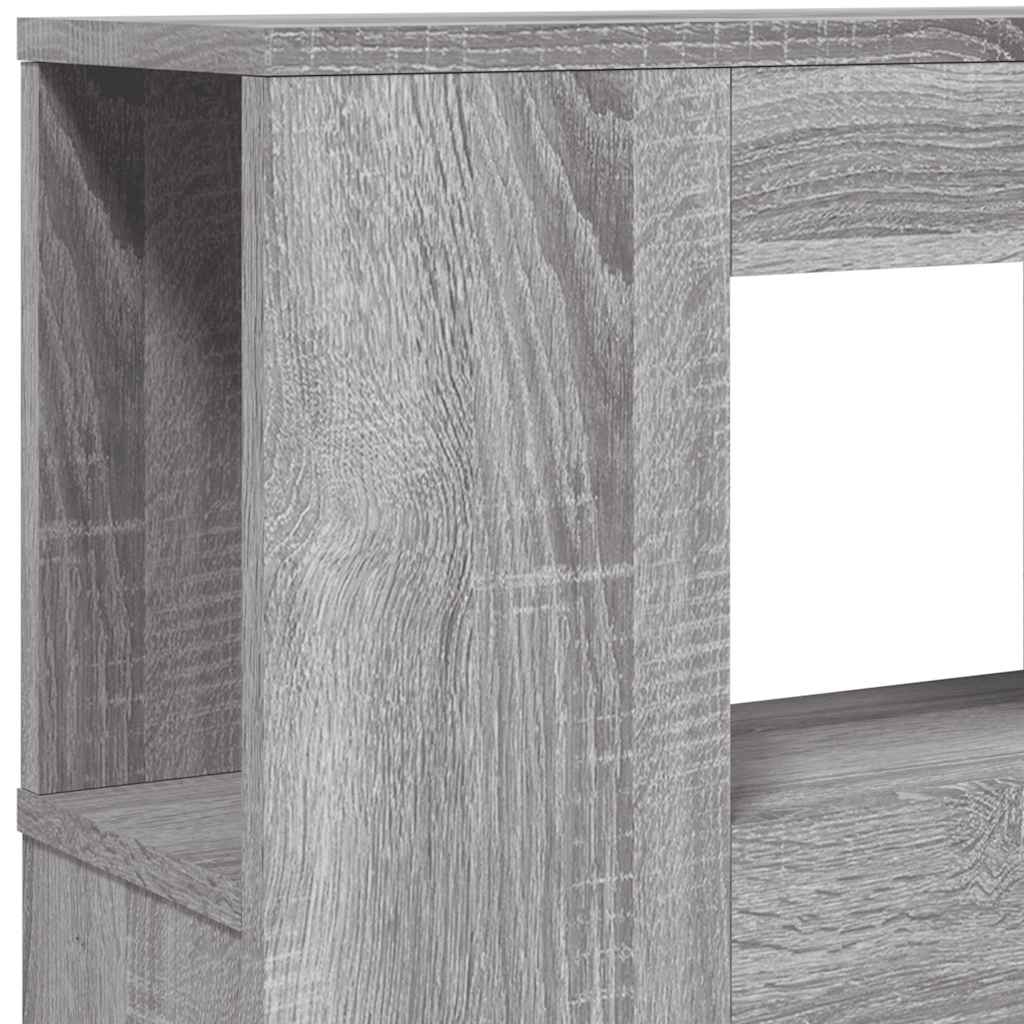 Sengegavl Med Led Grå Sonoma 200X18,5X103,5 Cm Konstruert Tre