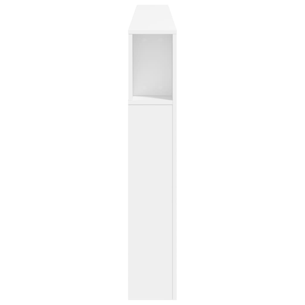 Sengegavl Med Led Hvit 220X18,5X103,5 Cm Konstruert Tre