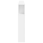 Sengegavl Med Led Hvit 220X18,5X103,5 Cm Konstruert Tre