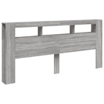 Sengegavl Med Led Grå Sonoma 220X18,5X103,5 Cm Konstruert Tre
