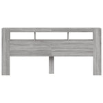 Sengegavl Med Led Grå Sonoma 220X18,5X103,5 Cm Konstruert Tre