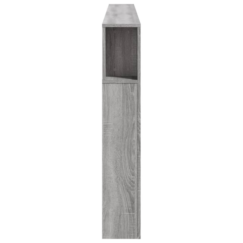 Sengegavl Med Led Grå Sonoma 220X18,5X103,5 Cm Konstruert Tre