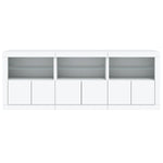 Skjenk Med Led-Lys Hvit 181,5X37X67 Cm