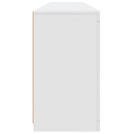 Skjenk Med Led-Lys Hvit 181,5X37X67 Cm