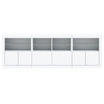 Skjenk Med Led-Lys Hvit 202X37X67 Cm