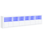 Skjenk Med Led-Lys Hvit 283X37X67 Cm