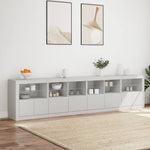 Skjenk Med Led-Lys Hvit 283X37X67 Cm