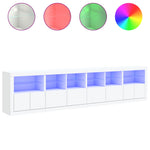 Skjenk Med Led-Lys Hvit 283X37X67 Cm