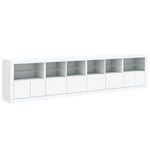 Skjenk Med Led-Lys Hvit 283X37X67 Cm