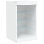 Skjenk Med Led-Lys Hvit 162X37X67 Cm