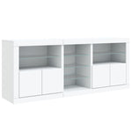 Skjenk Med Led-Lys Hvit 162X37X67 Cm