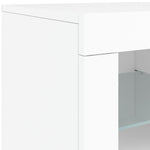 Skjenk Med Led-Lys Hvit 162X37X67 Cm
