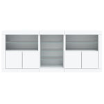 Skjenk Med Led-Lys Hvit 181,5X37X67 Cm