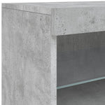 Skjenk Med Led-Lys Betonggrå 142,5X37X67 Cm