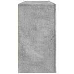 Skjenk Med Led-Lys Betonggrå 142,5X37X67 Cm