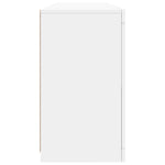 Skjenk Med Led-Lys Hvit 163X37X67 Cm