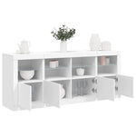 Skjenk Med Led-Lys Hvit 163X37X67 Cm