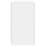 Skjenk Med Led-Lys Hvit 123X37X67 Cm