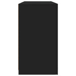 Skjenk Med Led-Lys Svart 123X37X67 Cm
