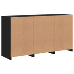 Skjenk Med Led-Lys Svart 123X37X67 Cm