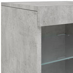 Skjenk Med Led-Lys Betonggrå 123X37X67 Cm