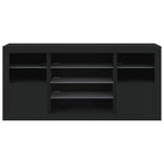 Skjenk Med Led-Lys Svart 142,5X37X67 Cm