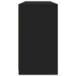 Skjenk Med Led-Lys Svart 142,5X37X67 Cm