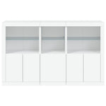 Skjenk Med Led-Lys Hvit 162X37X100 Cm