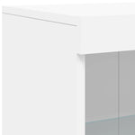Skjenk Med Led-Lys Hvit 162X37X100 Cm