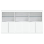Skjenk Med Led-Lys Hvit 181,5X37X100 Cm