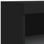 Skjenk Med Led-Lys Svart 181,5X37X100 Cm