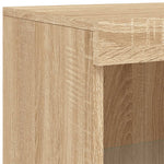 Skjenk Med Led-Lys Sonoma Eik 181,5X37X100 Cm