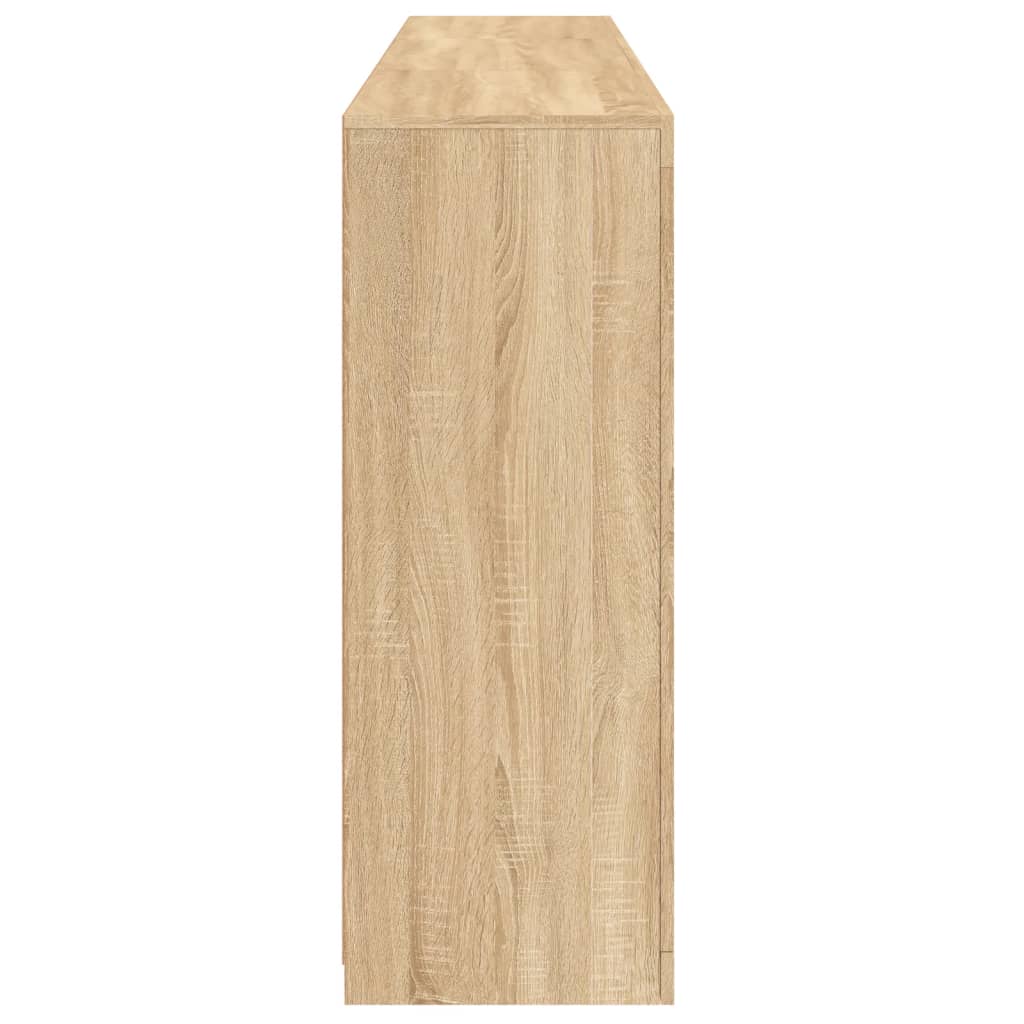 Skjenk Med Led-Lys Sonoma Eik 181,5X37X100 Cm