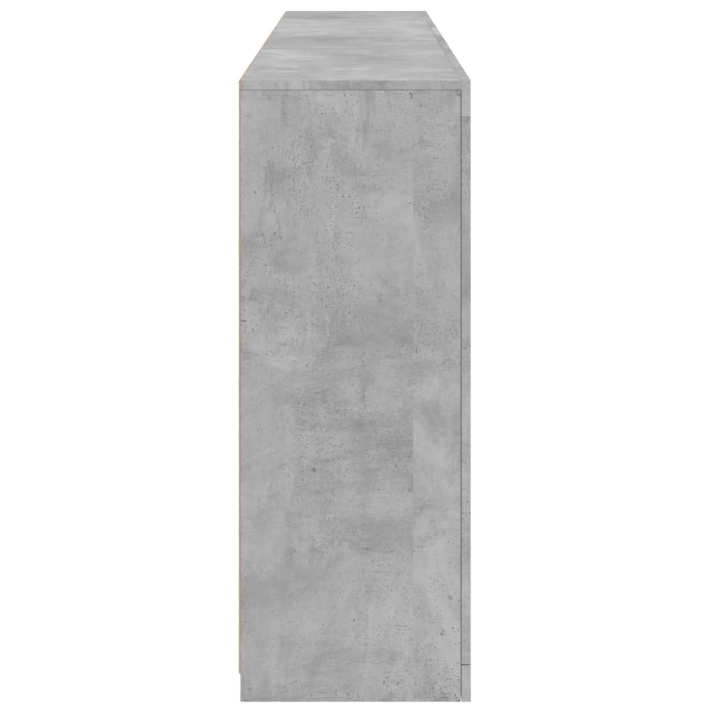 Skjenk Med Led-Lys Betonggrå 181,5X37X100 Cm