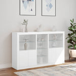 Skjenk Med Led-Lys Hvit 162X37X100 Cm