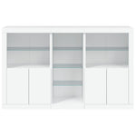 Skjenk Med Led-Lys Hvit 162X37X100 Cm