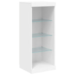 Skjenk Med Led-Lys Hvit 162X37X100 Cm
