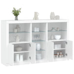 Skjenk Med Led-Lys Hvit 162X37X100 Cm